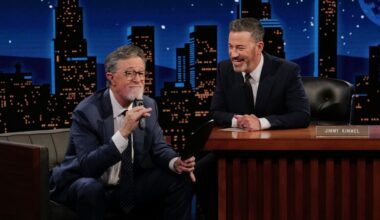 Stephen Colbert on Jimmy Kimmel Live! Sept. 15, 2026.