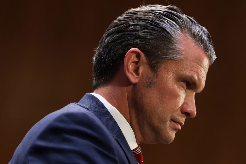 Secretary of War Pete Hegseth testifies during a Senate Appropriations Committee hearing in the Dirksen Senate Office Building on Capitol Hill on July 21, 2026 in Washington, DC.