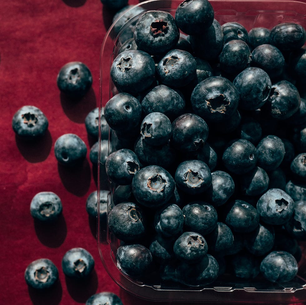 Fresh Jumbo Blueberries in Plastic Container at Grocery Store Produce Market Peru fresh jumbo blueberries in plastic container at grocery store produce market peru