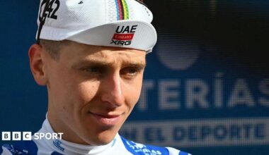 Tadej Pogacar wearing a cap