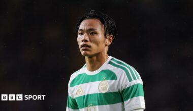 Reo Hatate playing for Celtic in the Champions League last month