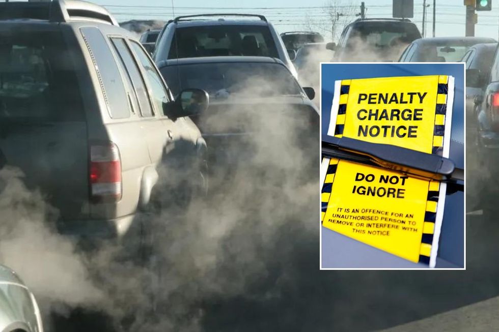 Cars idling and a penalty charge notice