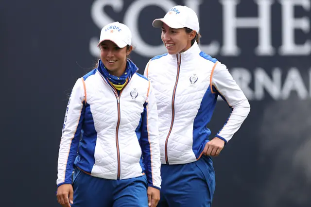 Carlota Ciganda of Team Europe and Julia Lopez Ramirez of Team Europe looks on