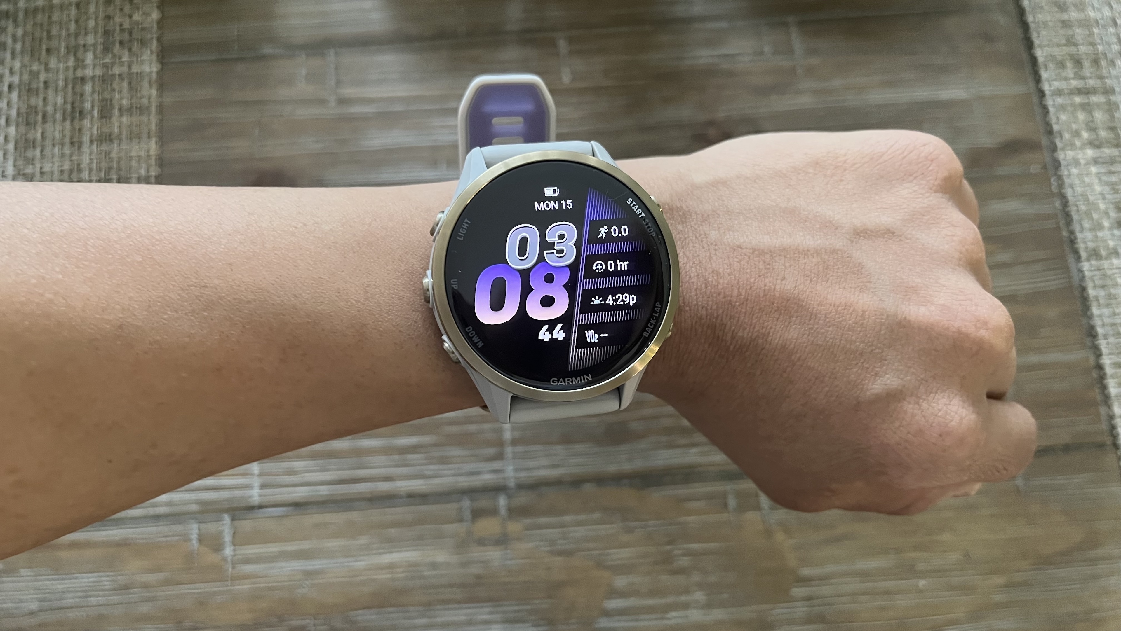 The Garmin Forerunner 970 watch on a wrist.