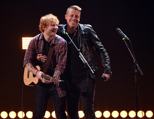 Macklemore (R) was dropped from Ed Sheeran’s Loop tour.