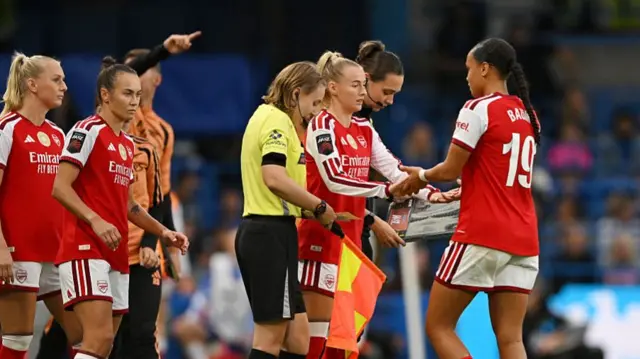 Arsenal make substitutions