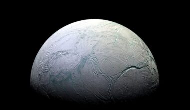 This mosaic of Saturn's moon Enceladus was created with images captured by NASA's Cassini spacecraft. Credit: NASA/JPL/Space Science Institute