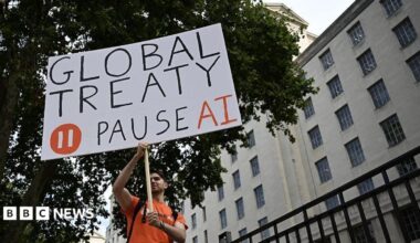 PauseAI activists stage emergency protest outside Downing Street in London