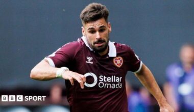 Hearts striker Claudio Braga
