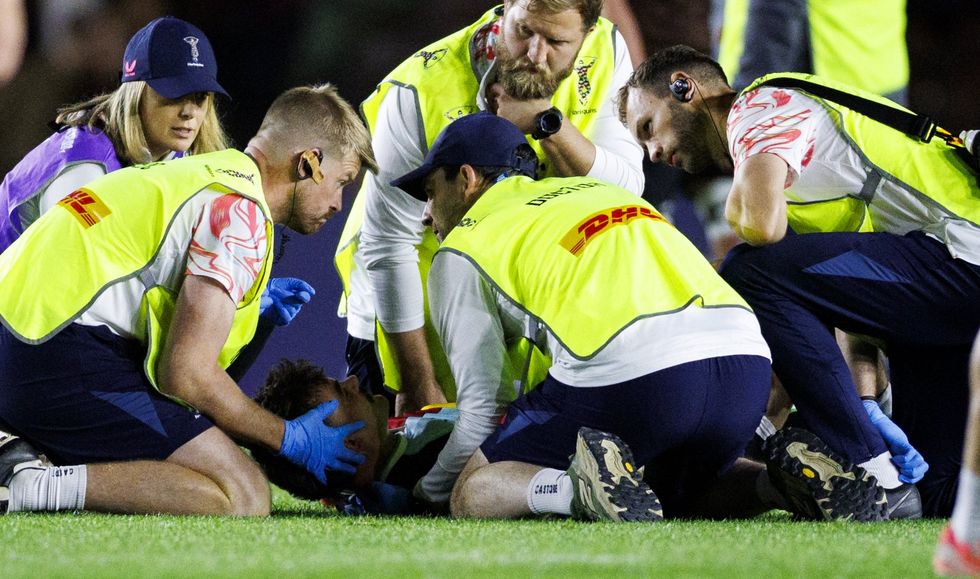 George Furbank was struck by an accidental knee, leaving him motionless on the pitch