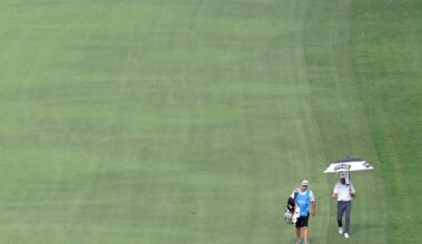 The PGA Tour star's caddie appeared out of options after being banned from the UK. But then Donald Trump has got involved...