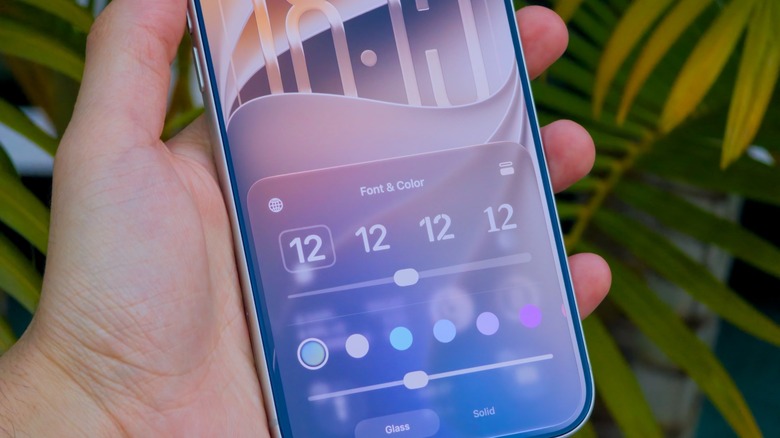 Fine-tuning the glass effect on the iPhone Lock Screen.