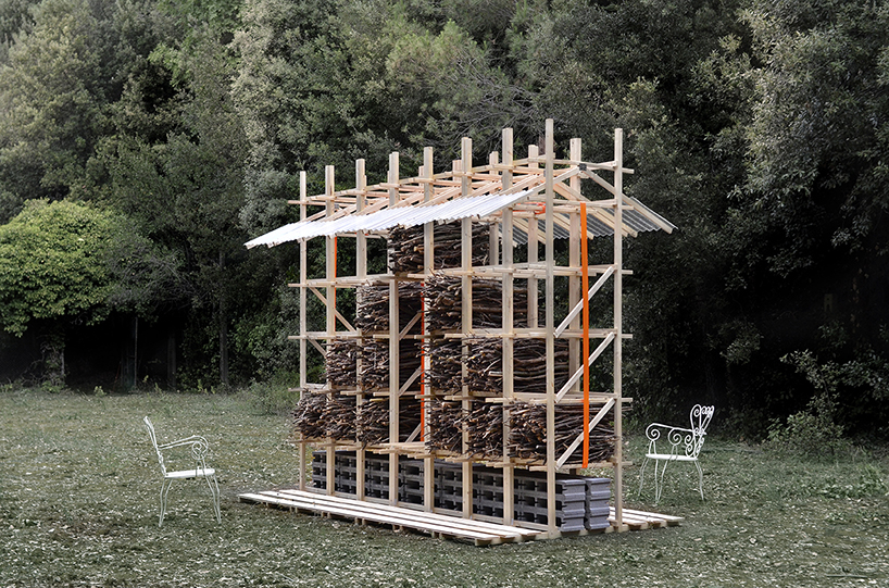 m²ft architects stacks woodland branches into modular biodiversity pavilion in italy - 1