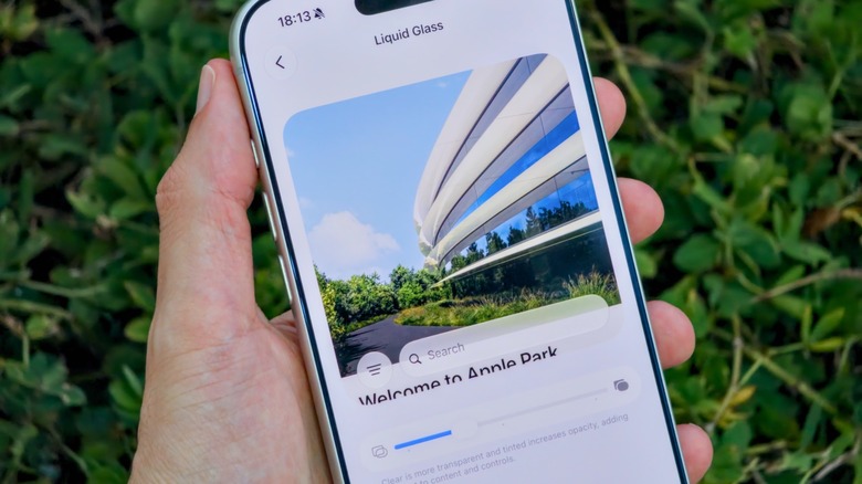 A slider to adjust the intensity of Liquid Glass in iOS 27.