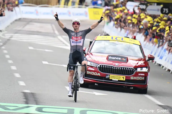 Kaden Groves won a stage at the Tour de France in 2025