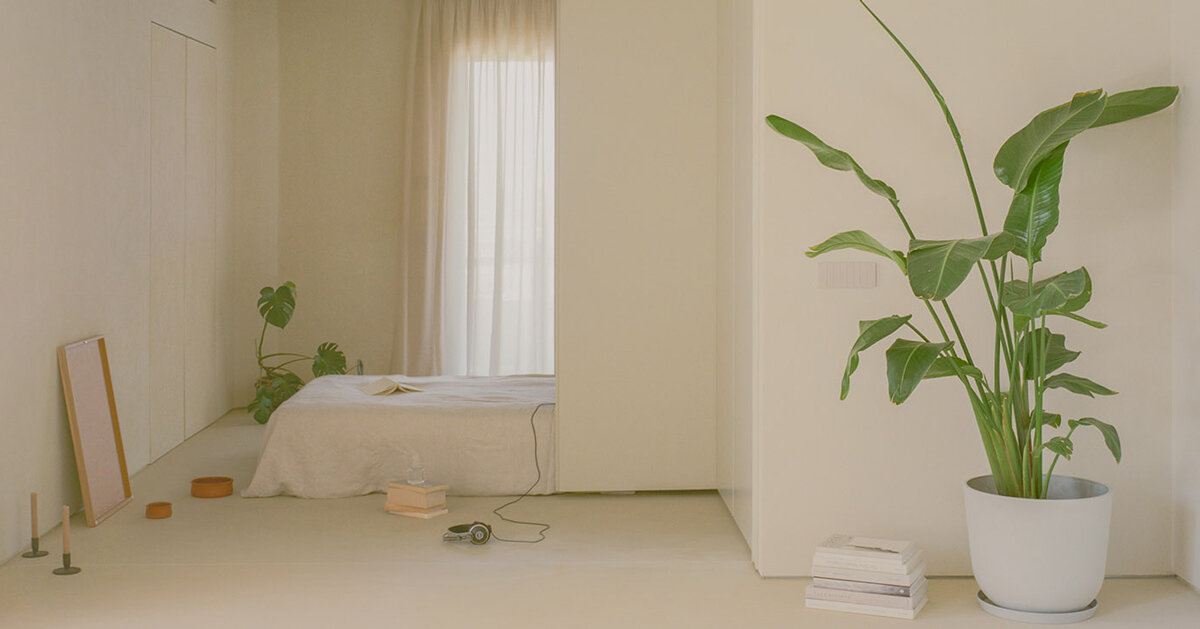 a series of joinery elements replaces walls in 1970s athens apartment