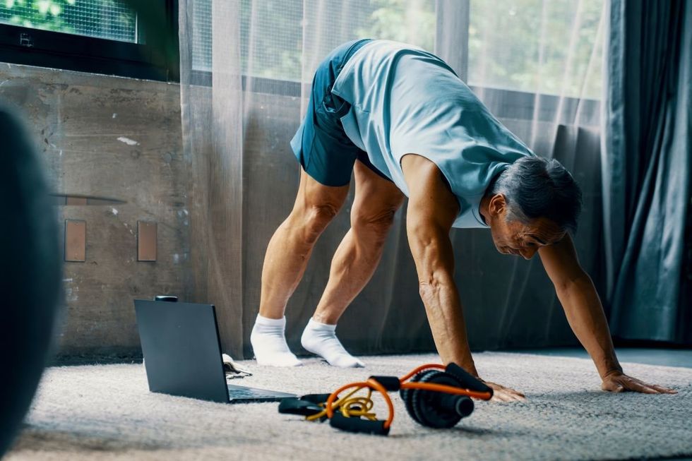MAN EXERCISING