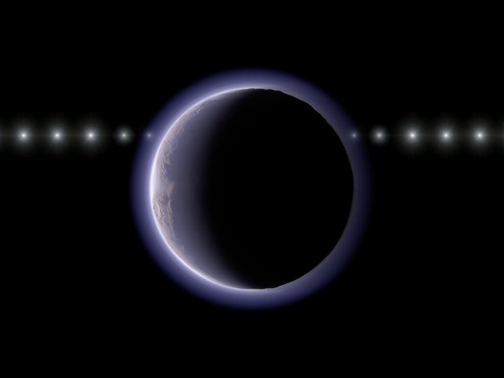 An icy world only 500 kilometres across beyond Neptune was found in May 2026 to possess an atmosphere that should escape within 1,000 years. Scientists suspect a recent impact or continuing cryovolcanism—but still cannot explain what created or replenishes its improbable veil of gas.