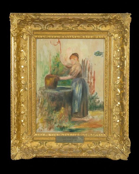 A painting, 'Young woman at the well', by French painter Pierre-Auguste Renoir, which was stolen from Renoir Museum in Cagnes-sur-Mer, France, September 8, 2026, in this screen grab obtained from a page on the Renoir Museum's website. Musée Renoir/Handout via REUTERS THIS IMAGE HAS BEEN SUPPLIED BY A THIRD PARTY. NO RESALES. NO ARCHIVES. MANDATORY CREDIT. TO BE USED IN RELATION WITH "FRANCE-CRIME/RENOIR" EXCLUSIVELY.