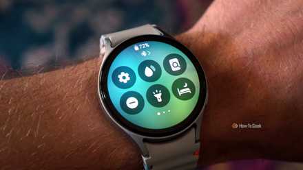Samsung Galaxy Watch 7 quick settings.