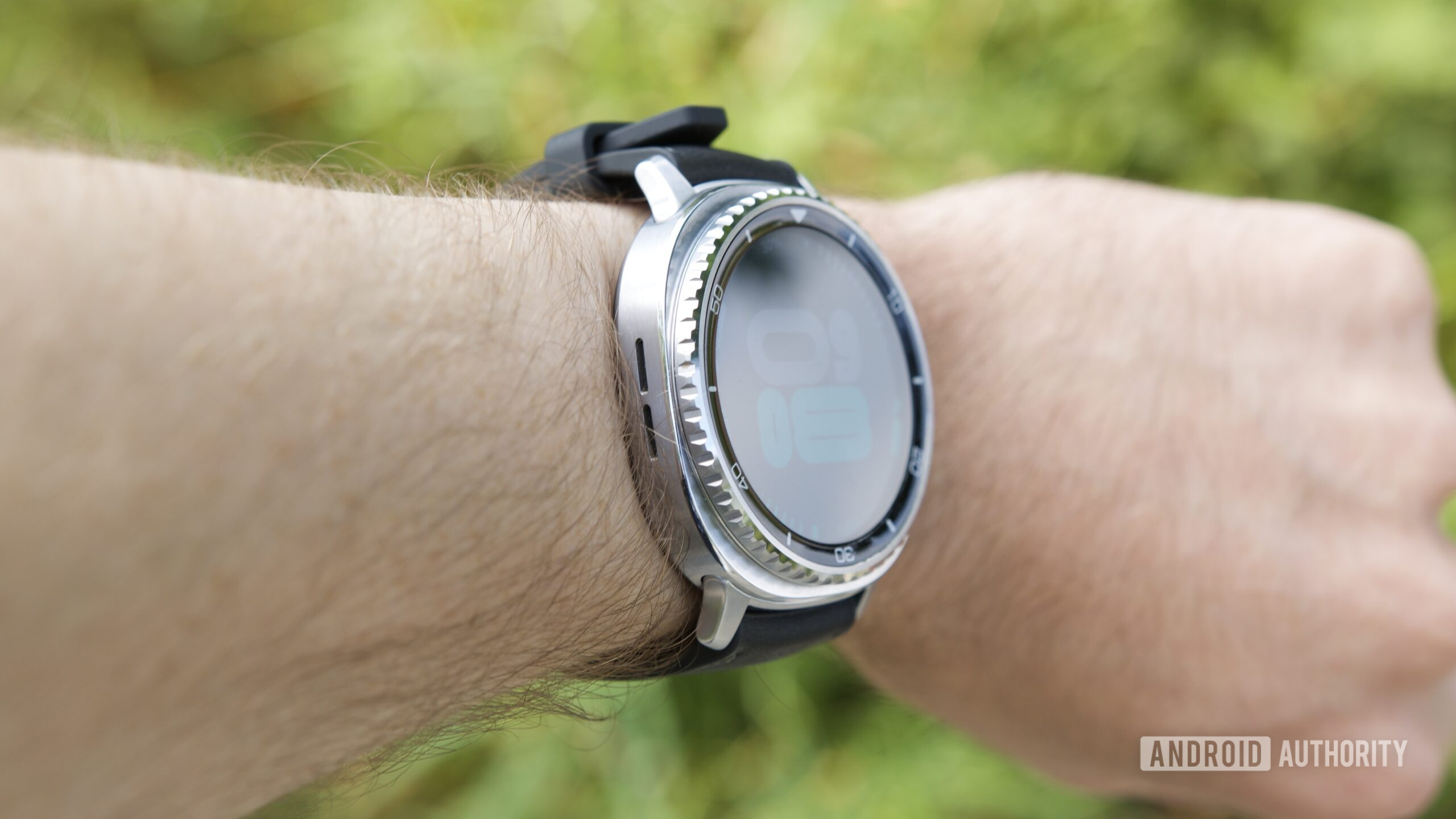 samsung galaxy watch 8 classic review 8 Side view of someone wearing the Galaxy Watch 8 Classic.