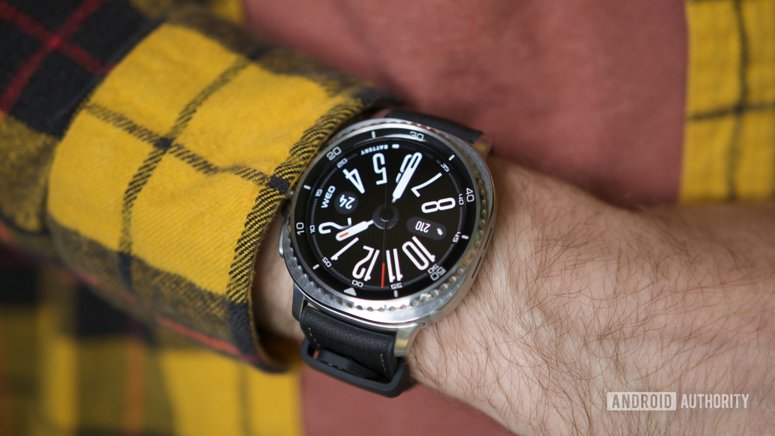 samsung galaxy watch 8 third party watch face roundup 9 Samsung Galaxy Watch 8 Classic with a Facer watch face.