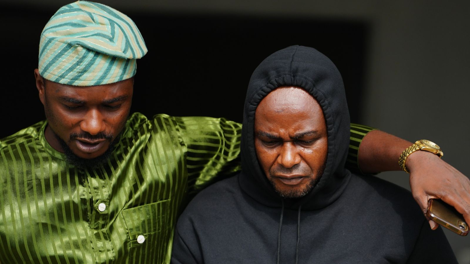 Adeniyi Mobolaji Kayode (right) pictured arriving at court in January
