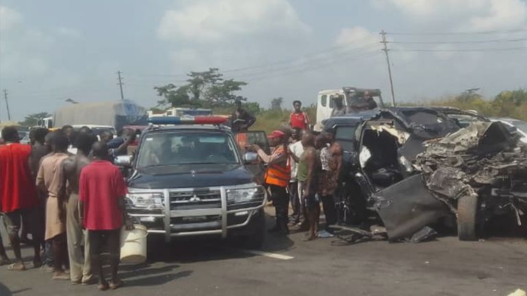 ⁠Joshua was taken to hospital after suffering minor injures in the car accident that killed two