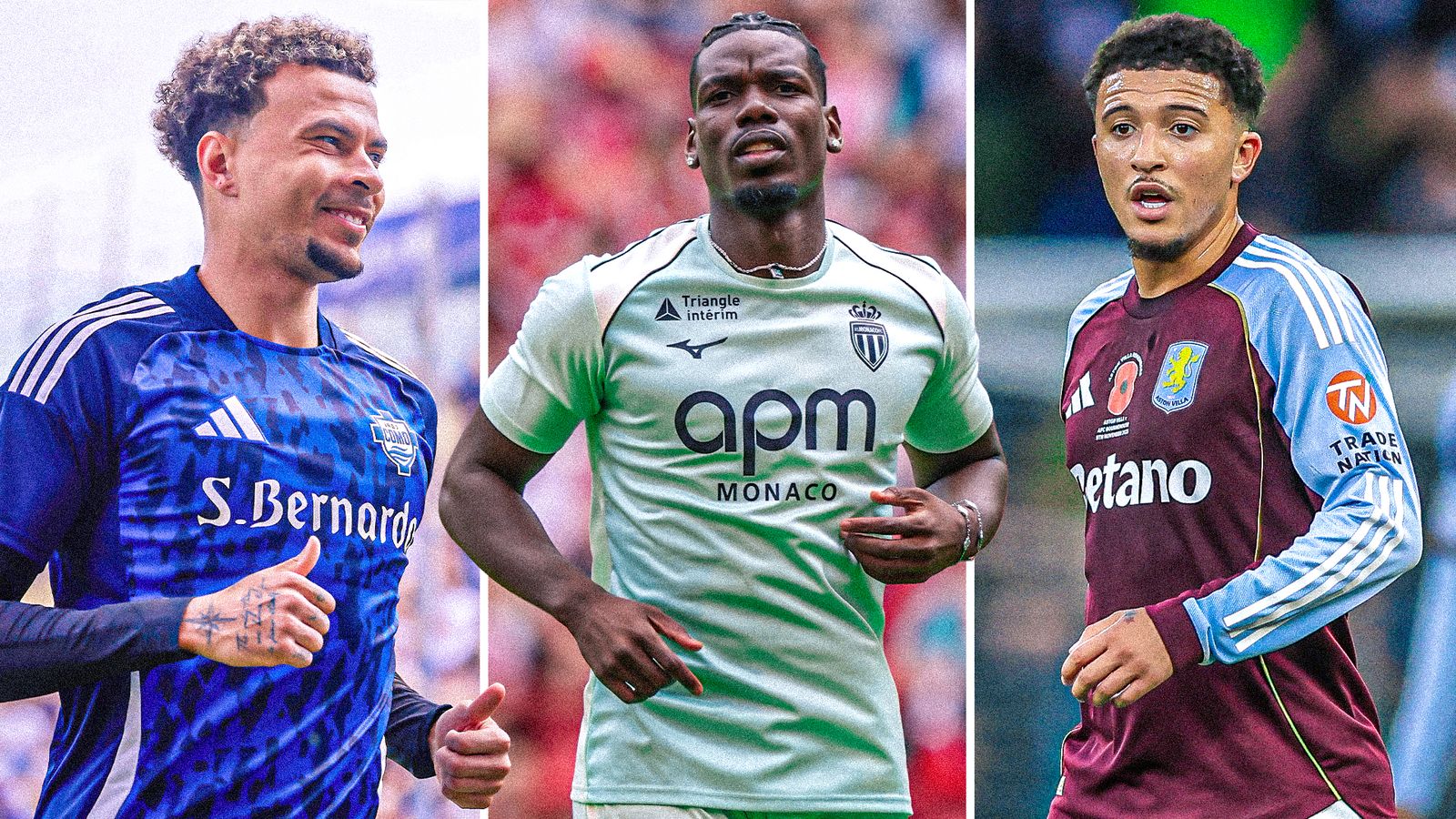 Free agents: Jadon Sancho, Paul Pogba and Dele Alli among players available on free transfer after summer window shuts | Football News