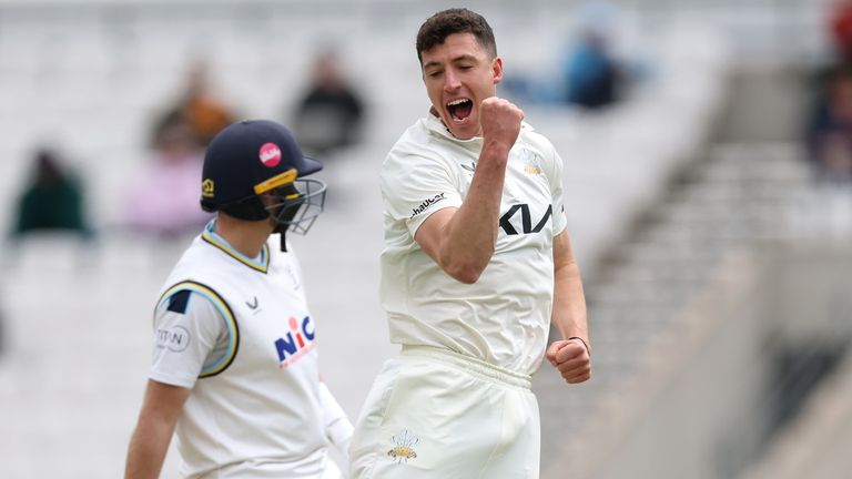 Fisher took 6-54 in a brilliant Surrey bowling performance