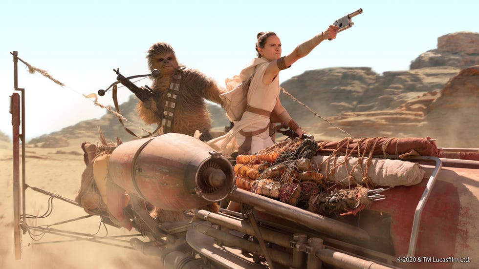 Chewbacca and Rey, Star Wars: The Rise of Skywalker chewbacca and rey fight enemies together in star wars the rise of skywalker