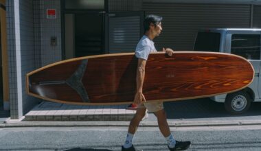 The Japanese artisan turning bear-scarred trees into surfboards