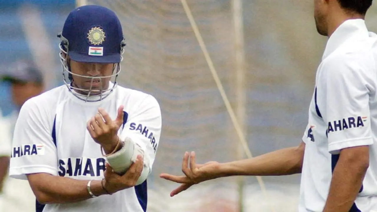 Tendulkar returned to his hotel room, took out the elbow guard and redesigned it. Tendulkar returned to his hotel room, took out the elbow guard and redesigned it.