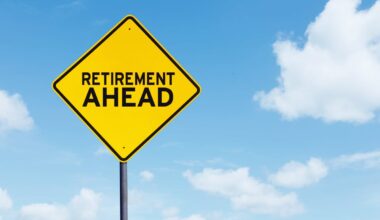 A road sign says "retirement ahead."