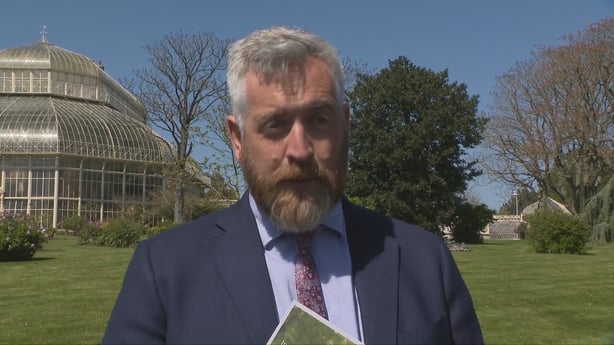 Christopher O'Sullivan speaking to RTÉ News