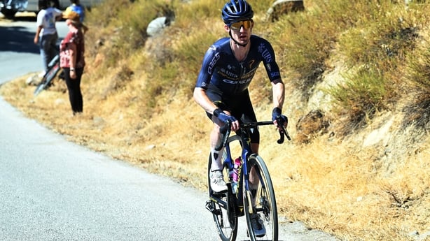 Eddie Dunbar of Ireland and Team Pinarello - Q36.5 Pro Cycling competes during the La Vuelta - 81st Tour of Spain 2026, Stage 20 a 210.8km stage from La Calahorra to Collado del Alguacil 1887m / #UCIWT / on September 12, 2026 in Collado del Alguacil, Spain.