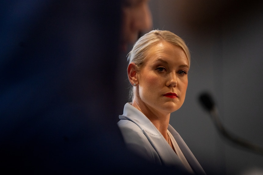 Ashton Hurn during a leaders' debate.