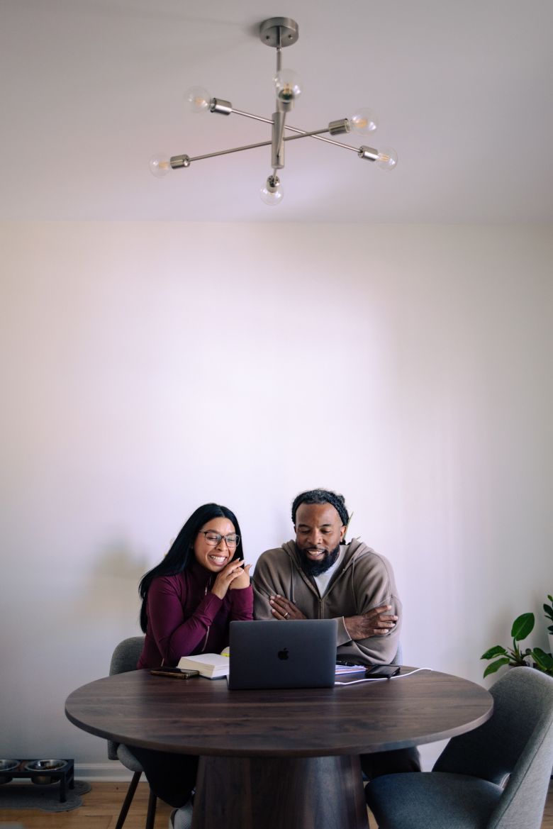 The Gordons meet virtually with budget expert Tiffany Aliche from their home in Milwaukee, Wisconsin, on May 14, 2026.