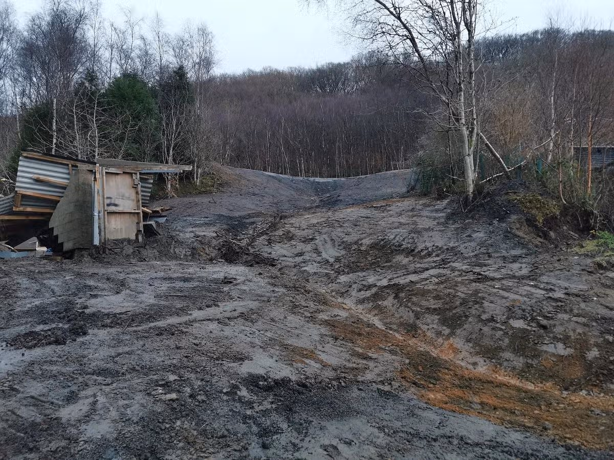 Coal tip slip near home of Ralph Connor and Tina Honeyfield