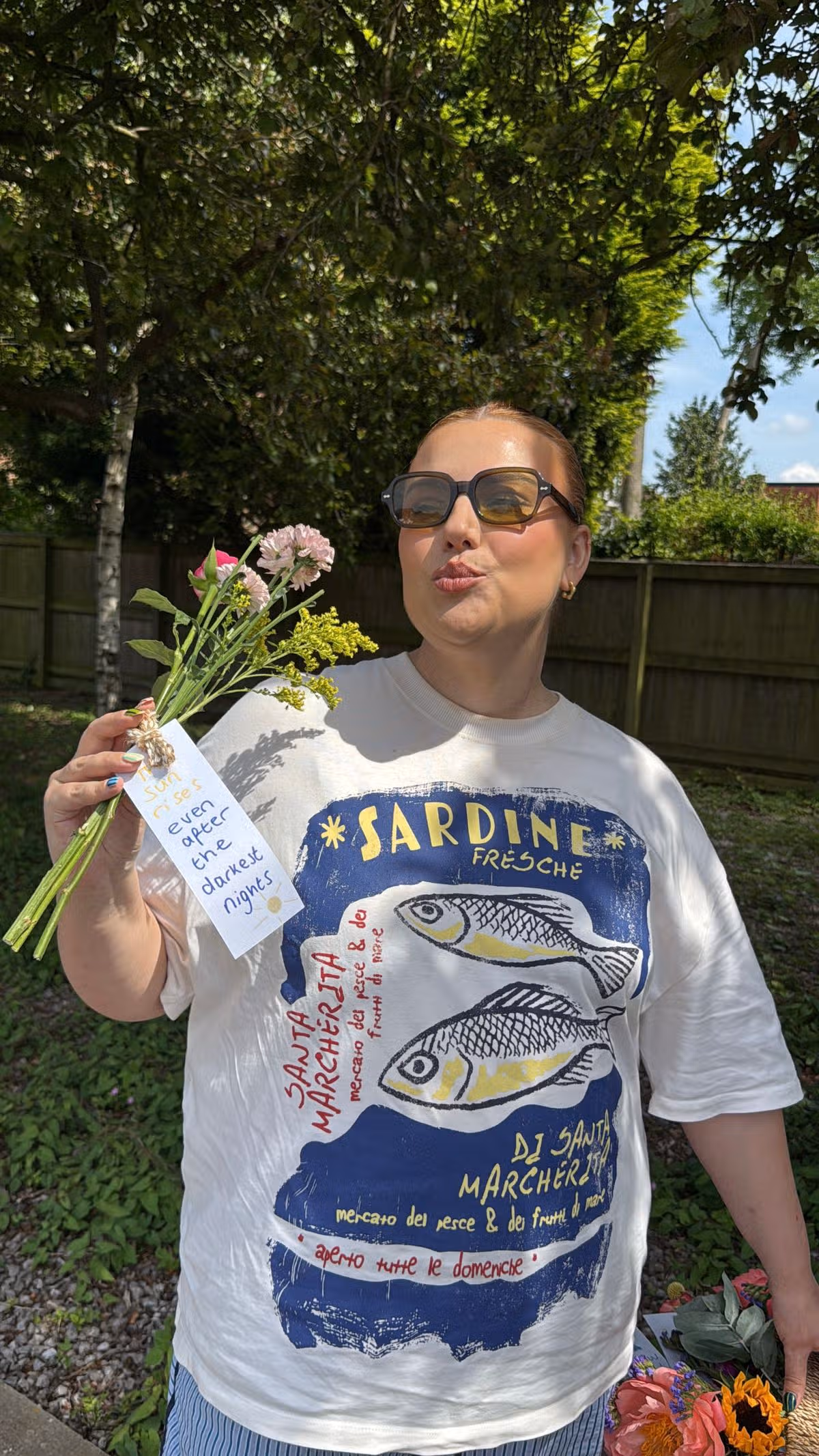 Saskia often leaves flowers on cars parked at The Christie hospital