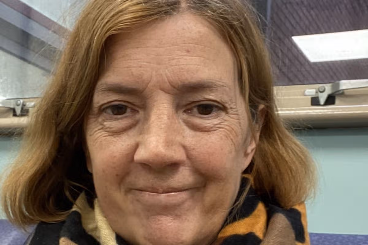 Charlotte Curnow on her first day of radiotherapy