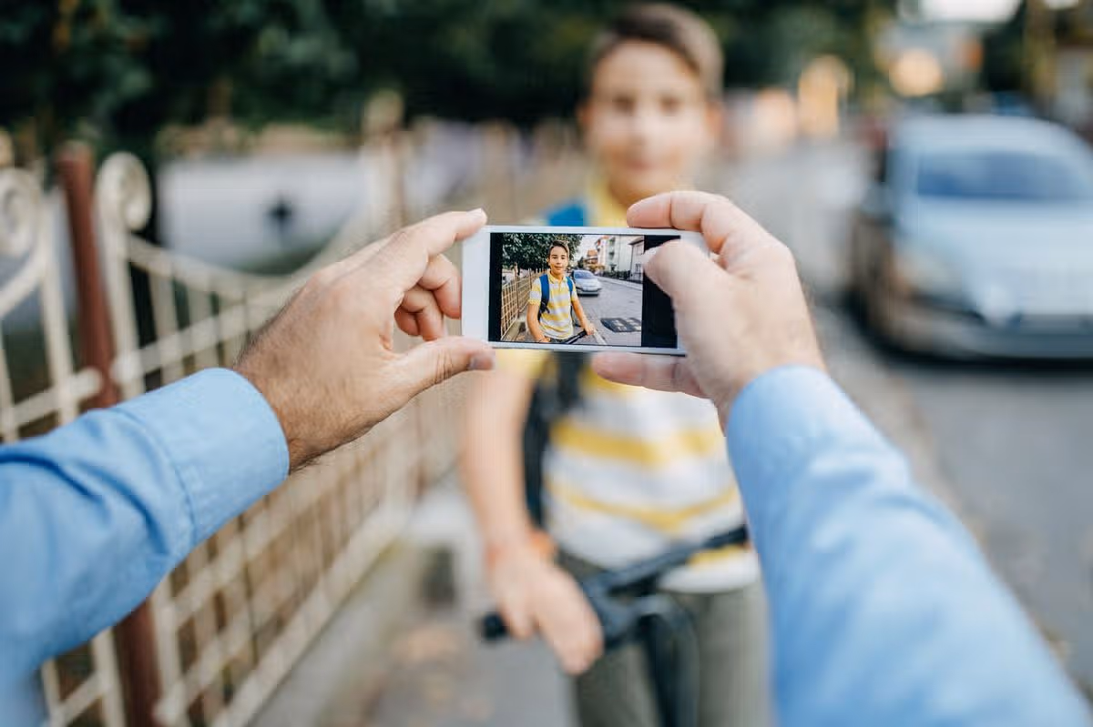 Back-to-school photos can reveal lots of information in one shot to criminals (stock photo)