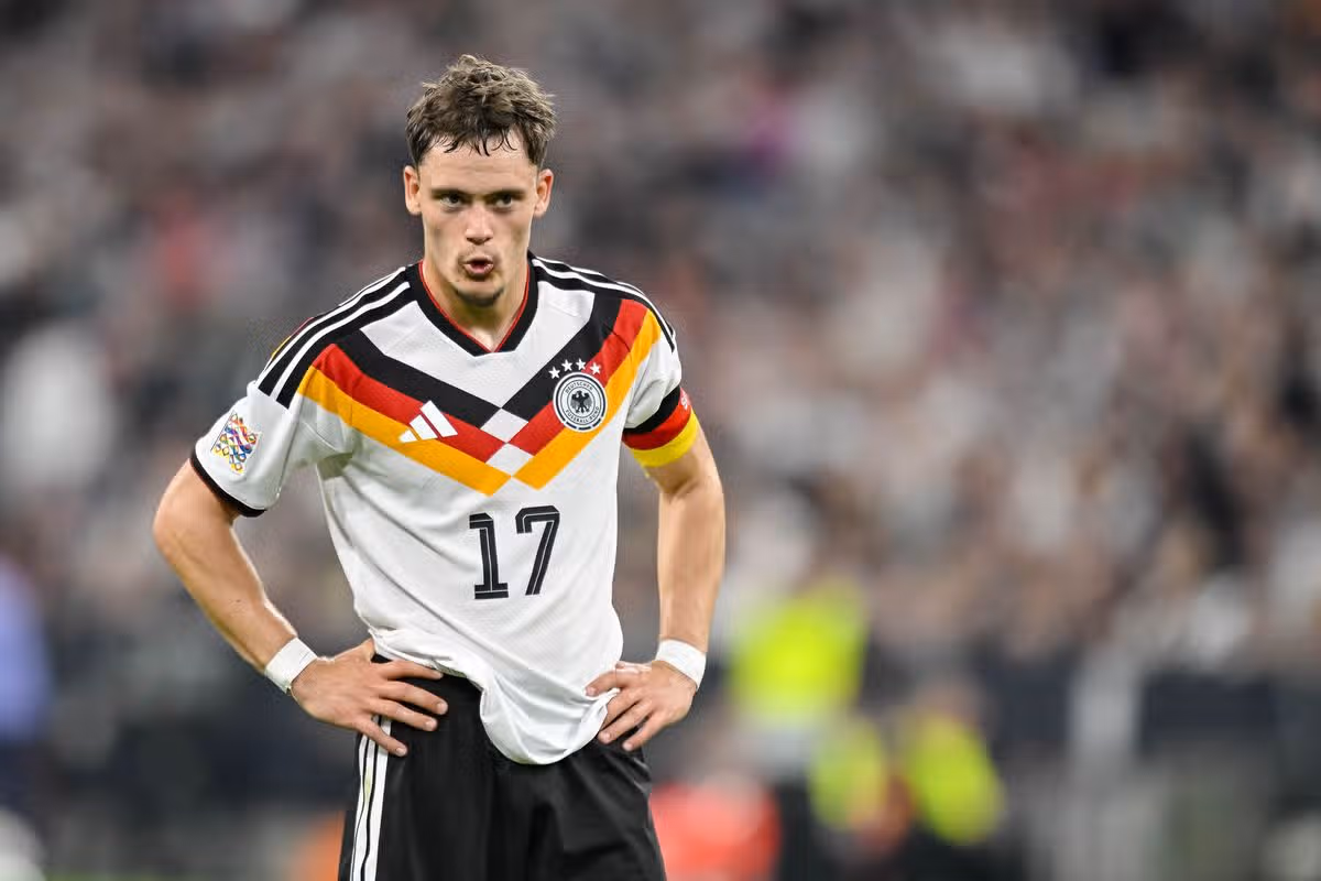 Munich, Germany - October 1: Florian Wirtz of Germany looks on during the UEFA Nations League 2026/27 group phase match between Germany and Serbia at Allianz Arena on October 1, 2026 in Munich, Germany. (Photo by Harry Langer/DeFodi Images/DeFodi via Getty Images)