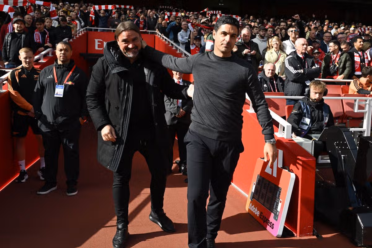 Daniel Farke and Mikel Arteta