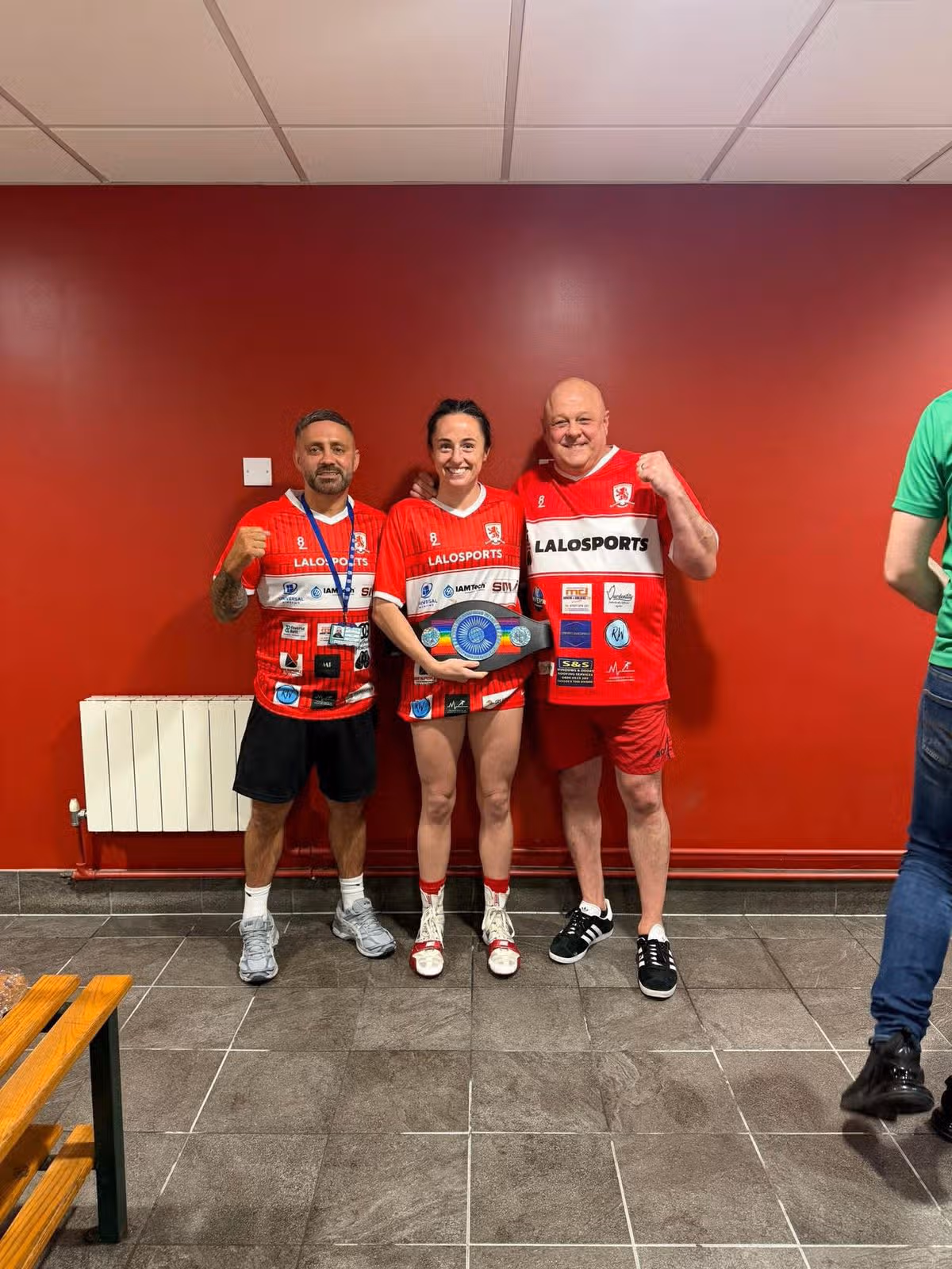 Michael Debnath (left), Jade Pearce, and John Pearce