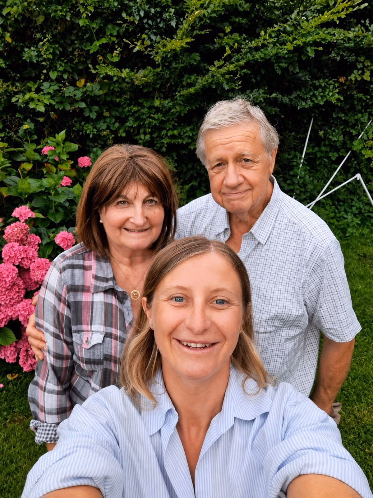Marie with her family