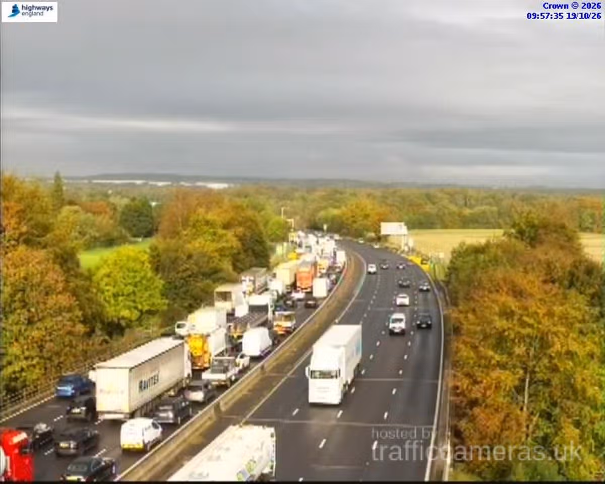 Traffic on the M6