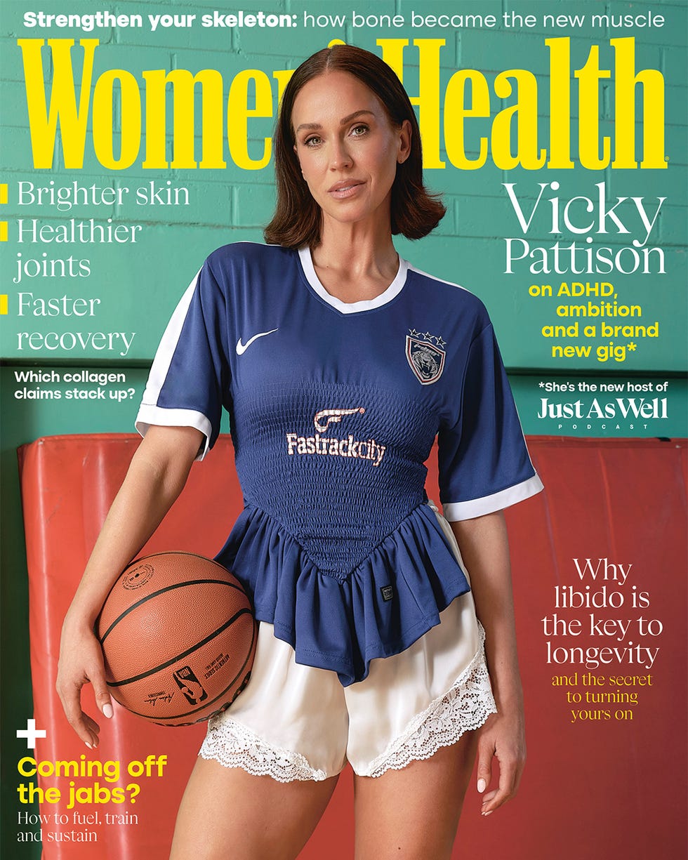woman holding a basketball on women's health magazine cover. woman holding a basketball on women's health magazine cover.