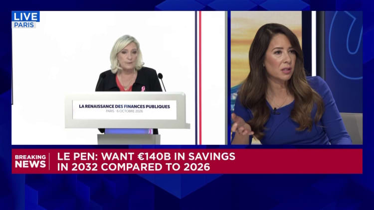French contagion fears rise, as Le Pen outlines economic vision