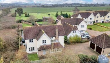 The four-bedroom, three-bathroom house in the rural village of Brockley near Bury St Edmunds